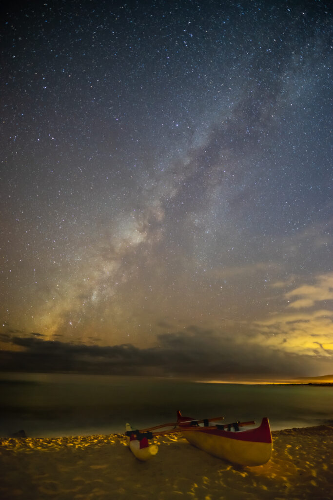 Canoe at Night, Hawaii Colorado Astrophotography