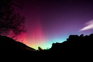 Red Rocks Northern Lights Rainbow